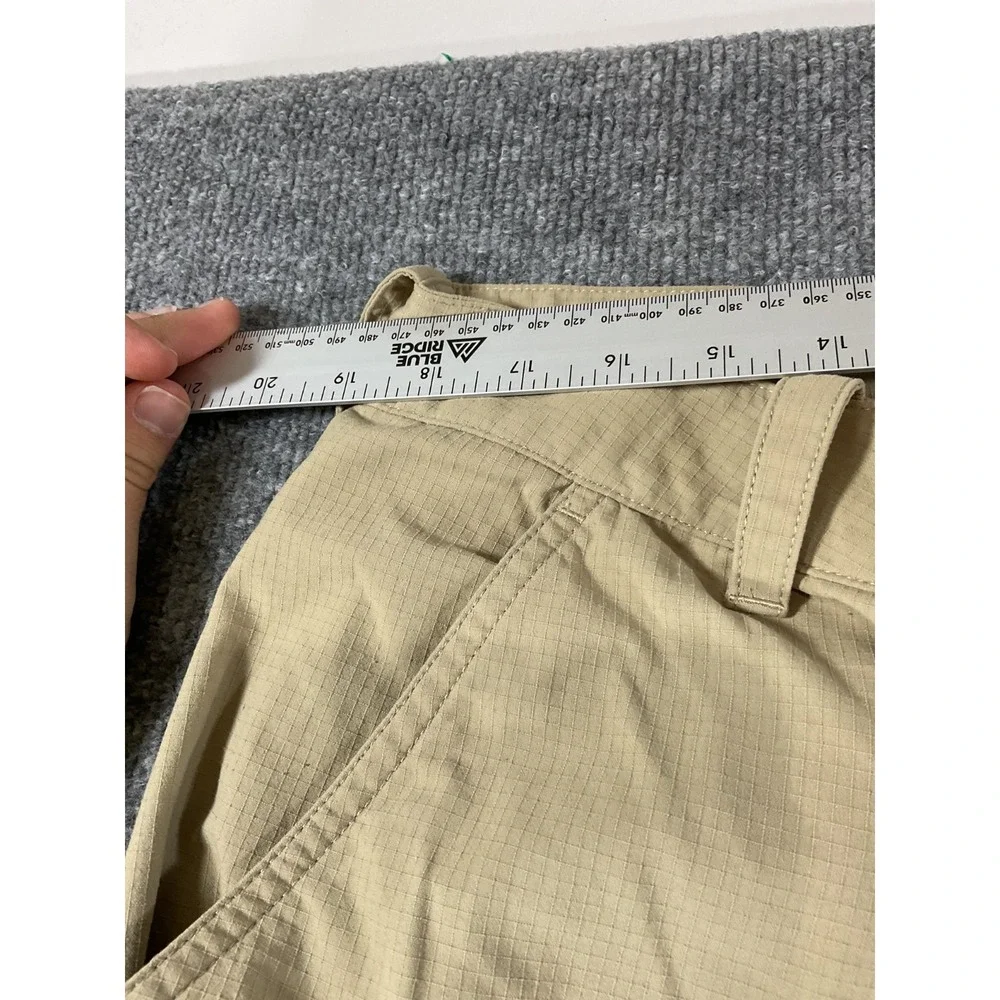 Under Armour Convertible Pants 38x32 Tan Khaki Zip Off Hiking Cargo Lightweight
